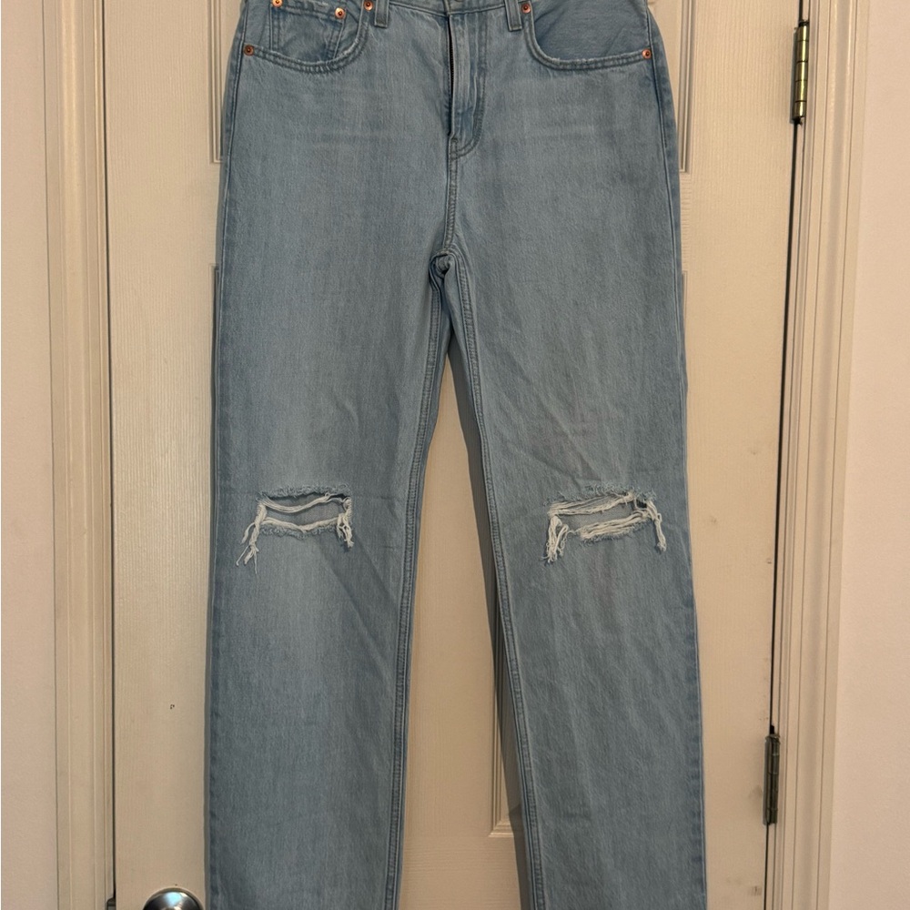 Levi's Light Blue Distressed Women's Flare Jeans